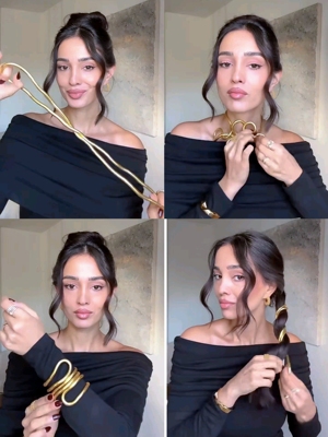 Ins博主同款朋克复古夸张金属百变可塑形蛇骨choker项圈项链手镯