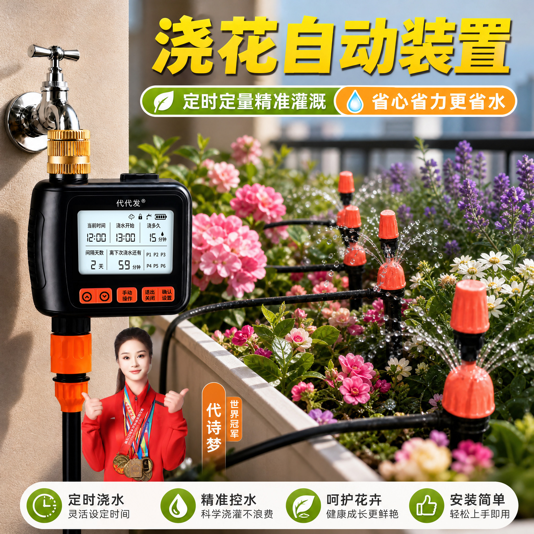 浇花自动装置浇水神器花园植物