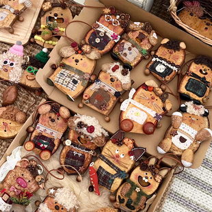 榼藤豆荚娃娃平安豆成品手工定制diy植物钥挂件包挂送女友闺蜜