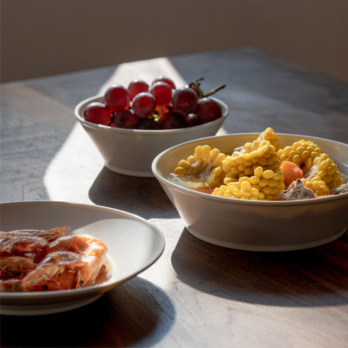 mumo木墨直口圆盘德化矮白瓷碗盘