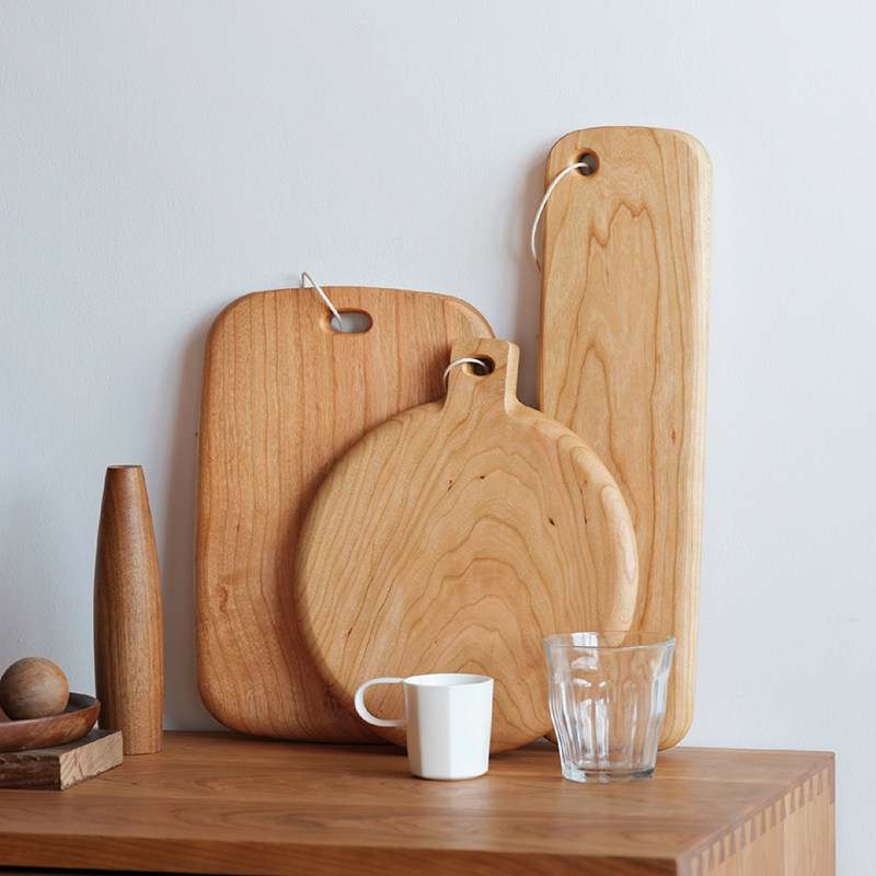 木墨生活 曲奇砧板实木整木砧板家用牛排托盘面包案板厨房菜板