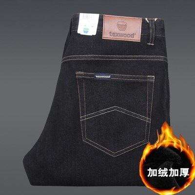 冬季苹果牛仔裤男加绒加厚中老年