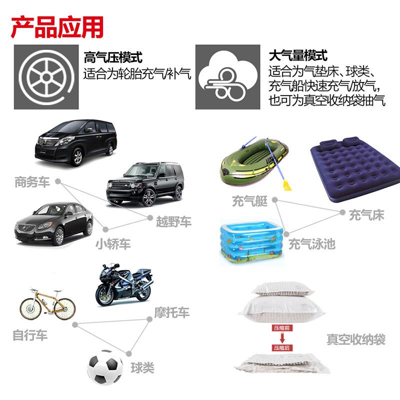 大有锂电打气机DI20充电打气泵5940车载电源汽车充气气垫船打气筒