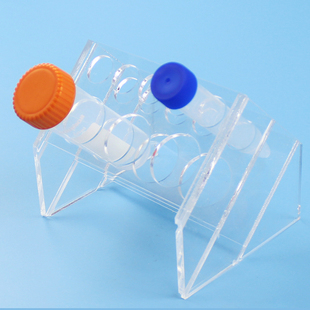 45度斜型 透明试管架 8孔 有机玻璃离心管斜架 多用实验器材 15ml离心管架 18孔 可定做 50ml