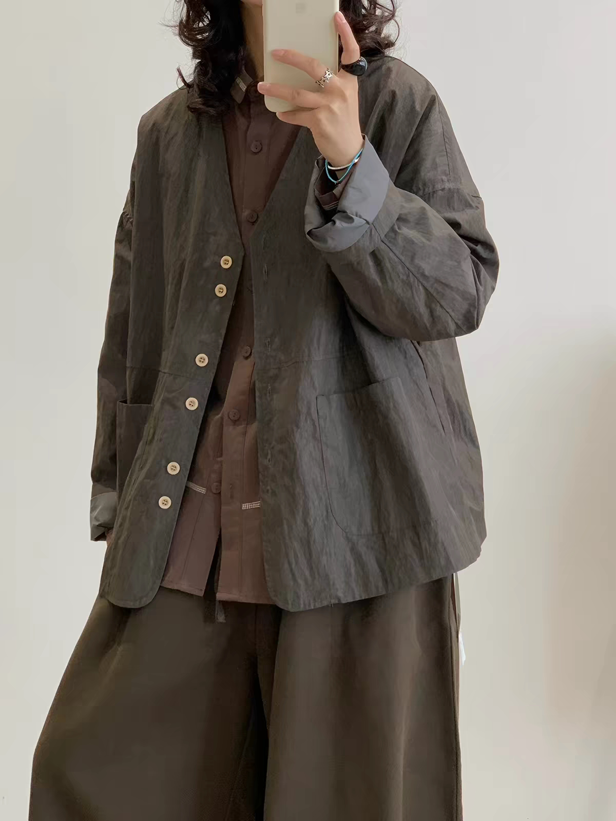 2026秋季新款日系文艺复古宽松显瘦百搭休闲日系外套女