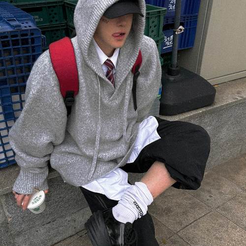 Aurocean连帽羊毛针织毛衣