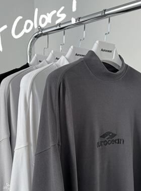 Aurocean 新奥绒保暖半高领内搭T恤  松弛感秋冬叠穿大版长袖t