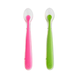 munchkin满趣健硅胶勺子新生婴儿辅食勺喂水食品级麦肯齐宝宝软勺