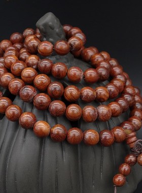 天然文玩绿檀男女款佛珠手链