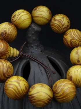 小叶紫檀阴沉木鬼脸佛珠链特价