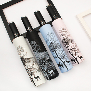 雨伞全自动古风男女晴雨两用折叠大号防晒防紫外线遮阳太阳伞定制