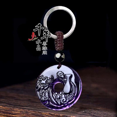 玄武献瓶黄水晶紫水晶吊坠2025年