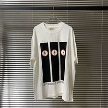 美式vintg玛丽莲曼森闪电短袖vtg闪电fof底板高清印花百搭男女潮