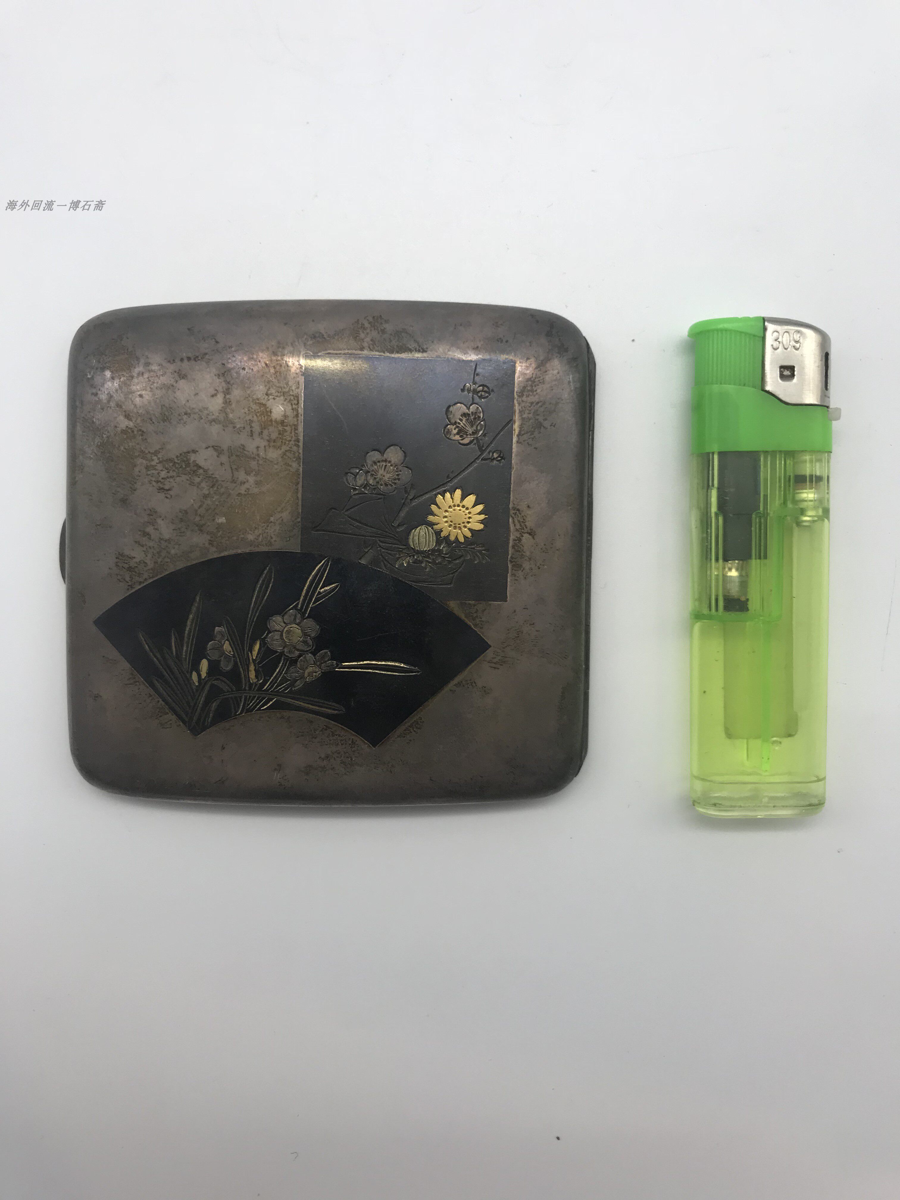 纯银烟盒 名家雕刻 精品银盒 89g