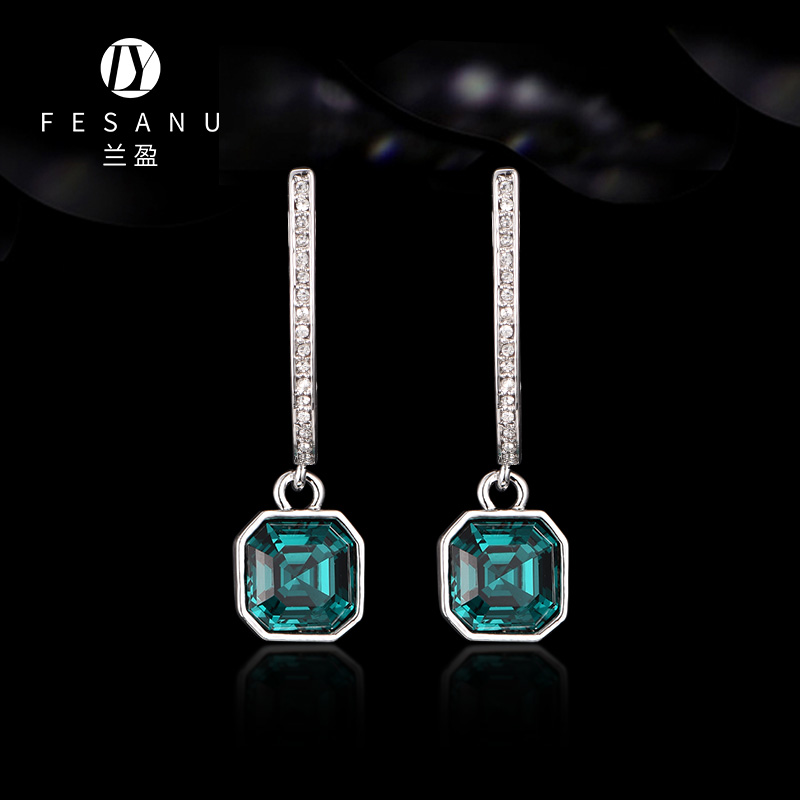 兰盈奥地利水晶耳环原创设计