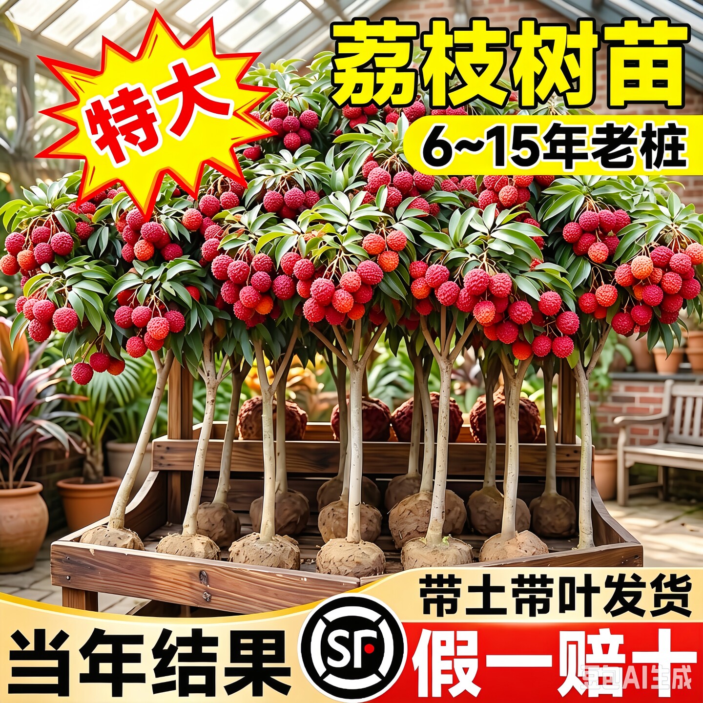 桂味荔枝树嫁接果苗南北方可种图片