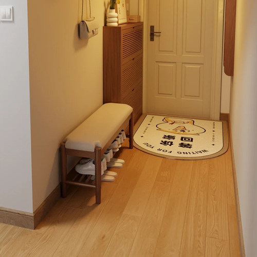 冬木实木换鞋凳家用门口入户鞋架可坐穿鞋凳进门凳玄关鞋柜软包登