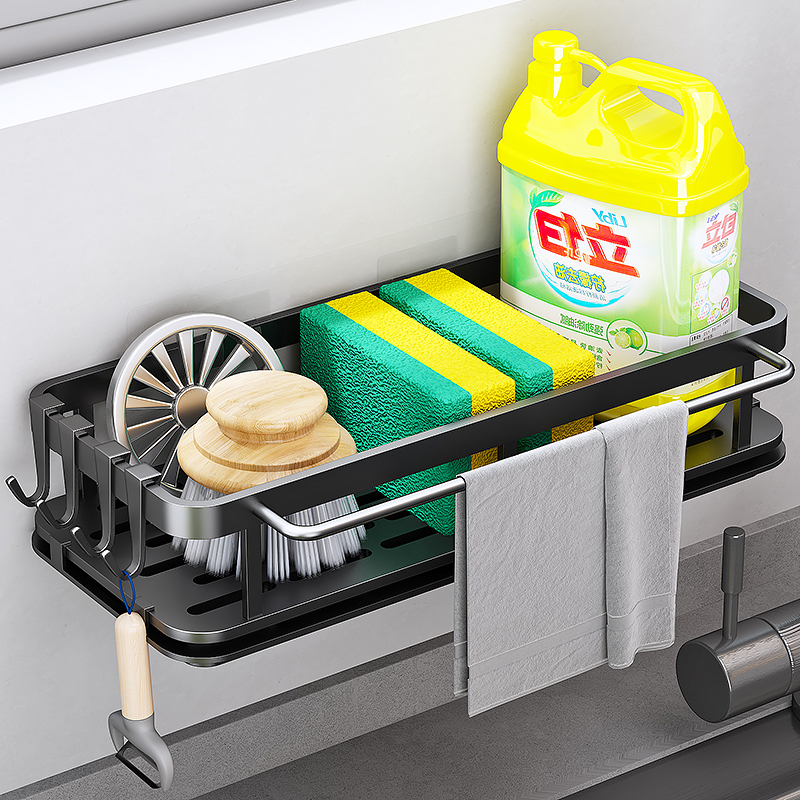 不锈钢水槽挂篮免打孔厨房抹布架