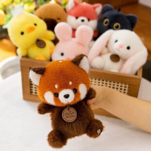 跨境精品香墩墩系列熊猫公仔毛绒玩具小动物桌伴玩偶摆设挂件饰品