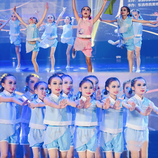 童年的夏夜舞蹈服月光演出服我和月亮说句话儿童表演服月愿古典舞