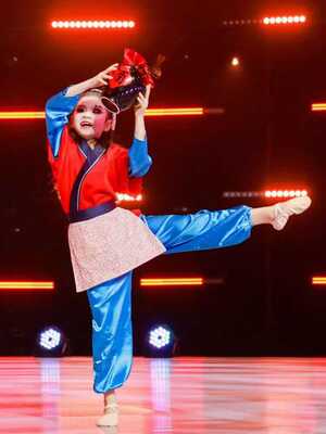 儿童古典舞演出服女童表演服少儿舞蹈服中国舞小酒馆舞蹈表演服装