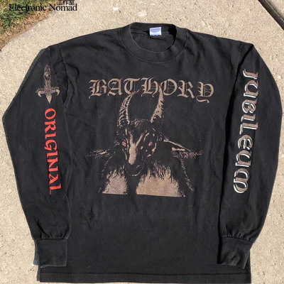 210克重ElectronicNomad水洗大师 美式复古Bathory90年代做旧T恤