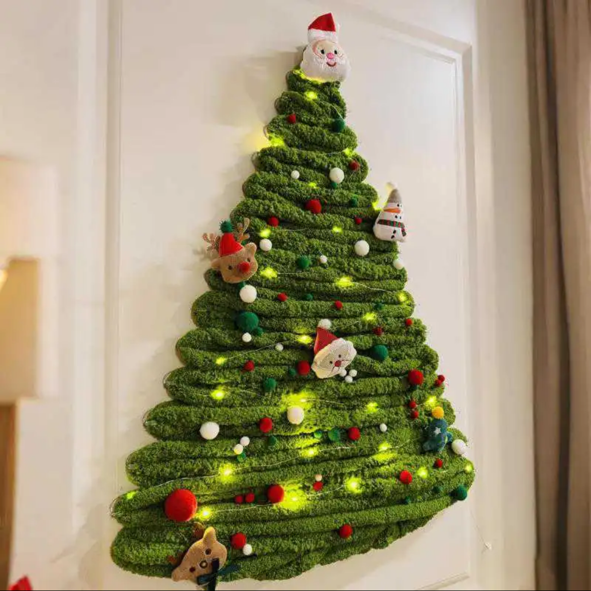 圣诞节墙上毛线圣诞树创意手工diy材料商场橱窗墙面布置装饰布置,节庆用品/礼品,圣诞装饰品,淘宝优惠券,粉丝福利购,淘宝优惠卷