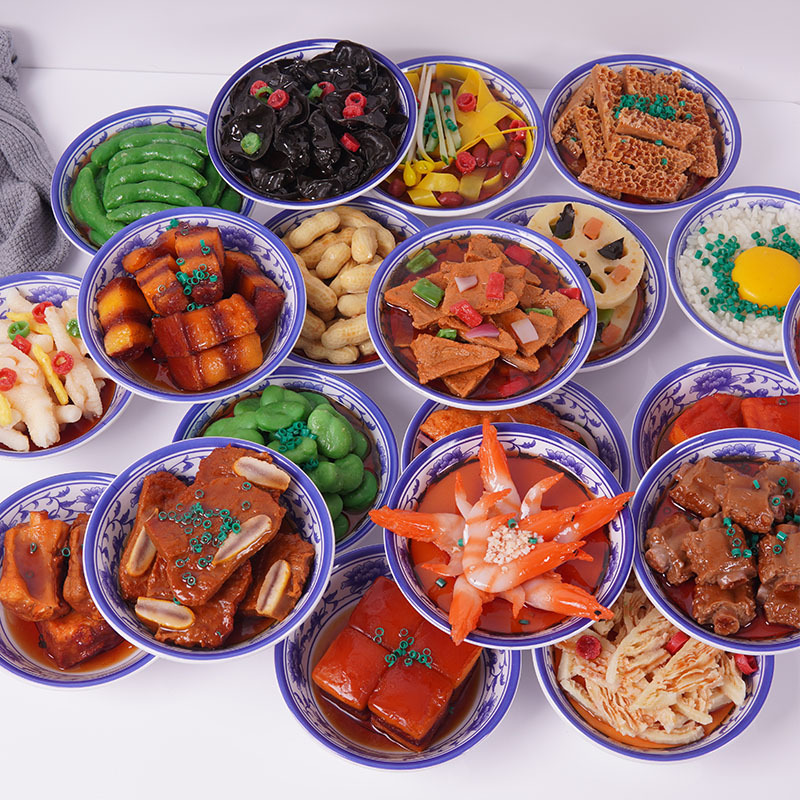 1:1仿真菜品小碗菜模型假食物中餐糖水碗影视短剧吃播拍摄道具