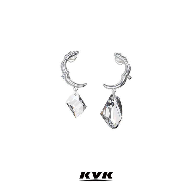 KVK云系列水晶耳环高级感ins小众网红潮酷风耳饰925银耳针耳钉|ruв категории Украшения,ювелирные изделия, серьга, серьги - от Buy2taobao.com для оказания профессиональной услуги покупки агента Taobao