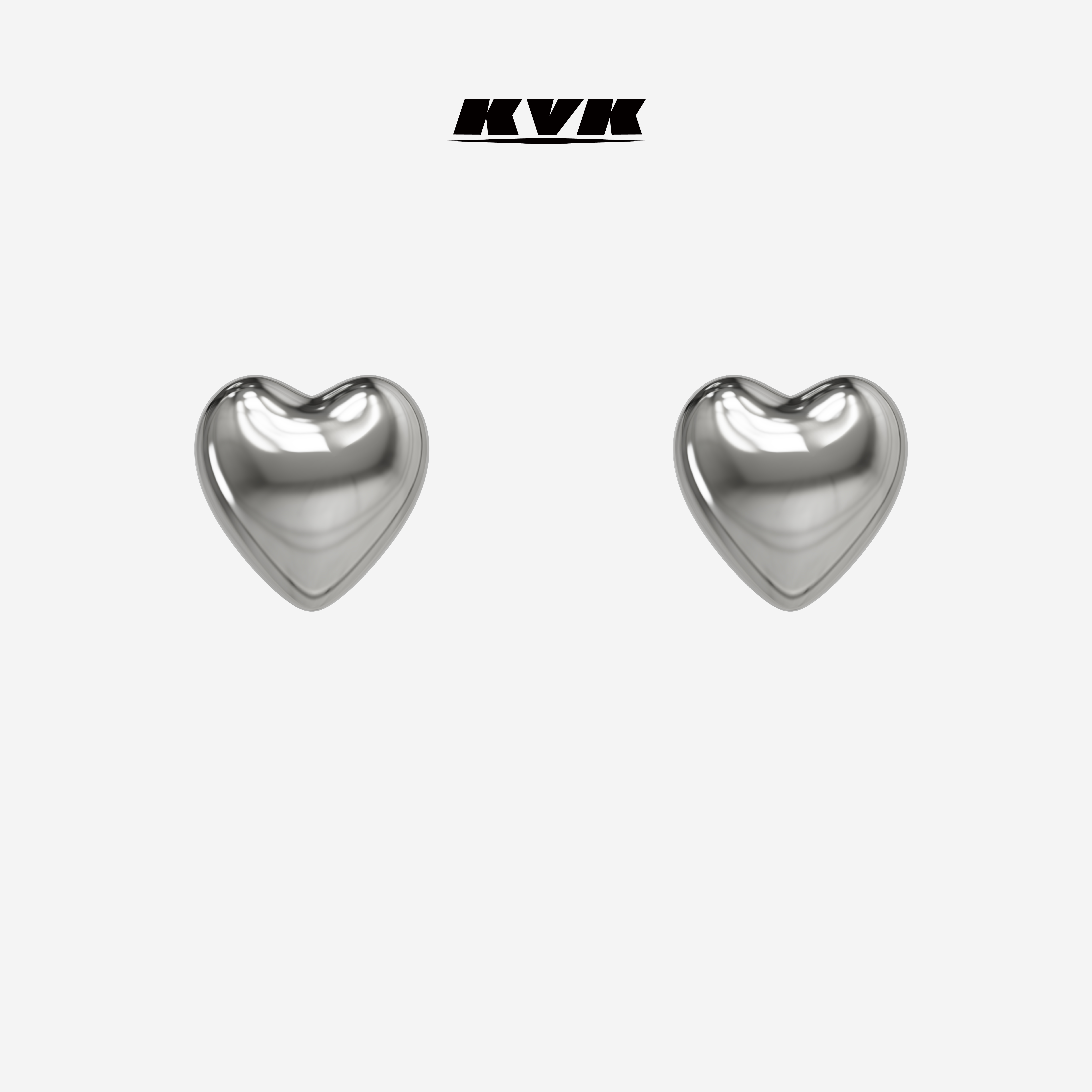KVK原创设计心心相印耳夹
