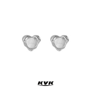 高级轻奢S925银耳饰女 KVK CLOUD 云系列爱心火漆耳钉 吴宣仪同款