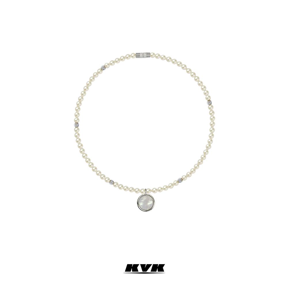 KVK珍珠吊坠链女巴洛克项链优雅图片