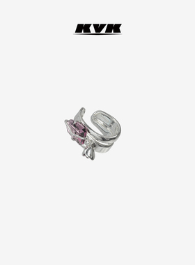 KVK THE BLOSSOM 桃花系列晶体吊坠耳挂 明星款原创小众无耳洞女