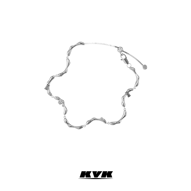 KVK情侣简约气质可调节手链轻奢