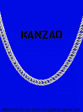 KANZAO百搭基础款钛钢项链土酷蹦迪情侣男女不掉色nk链子朋克嘻哈