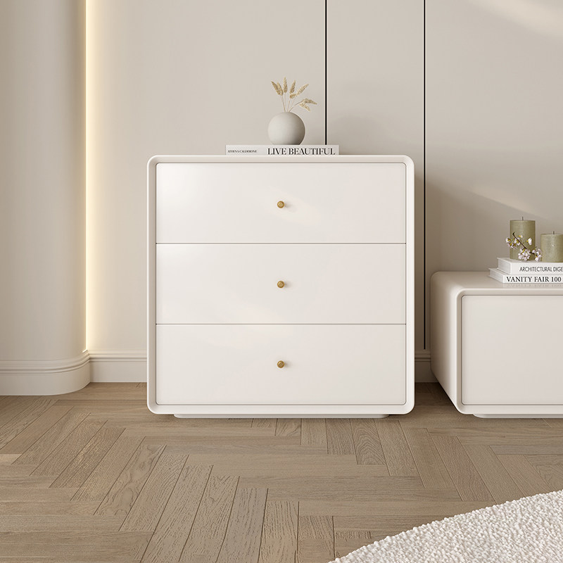 法式奶油风三斗柜实木客厅沙发旁边柜简约床头柜卧室收纳储物柜,住宅家具,斗柜,淘宝优惠券,粉丝福利购,淘宝优惠卷