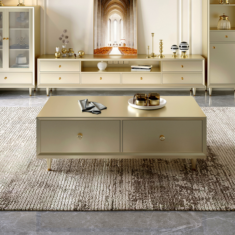 实木高级感轻奢实木茶几