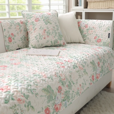 雨朵2025新款小清新全棉防滑沙发垫四季通用沙发巾靠背巾纯棉坐垫