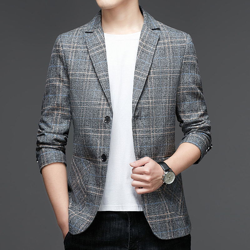 2023春款男士上衣中青年流行修身潮流西服P105,男装西服,电商D223-1