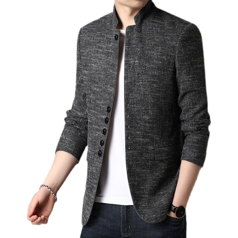 2023春款男士上衣中青年流行修身潮流西服P165,男装西服,电商D223-1