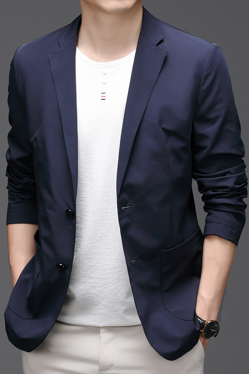 2023春款男士上衣中青年流行修身潮流西服P175,男装西服,电商D223-1