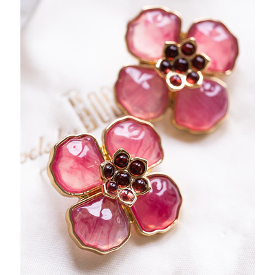 林允同款复古vintage花仙子耳钉