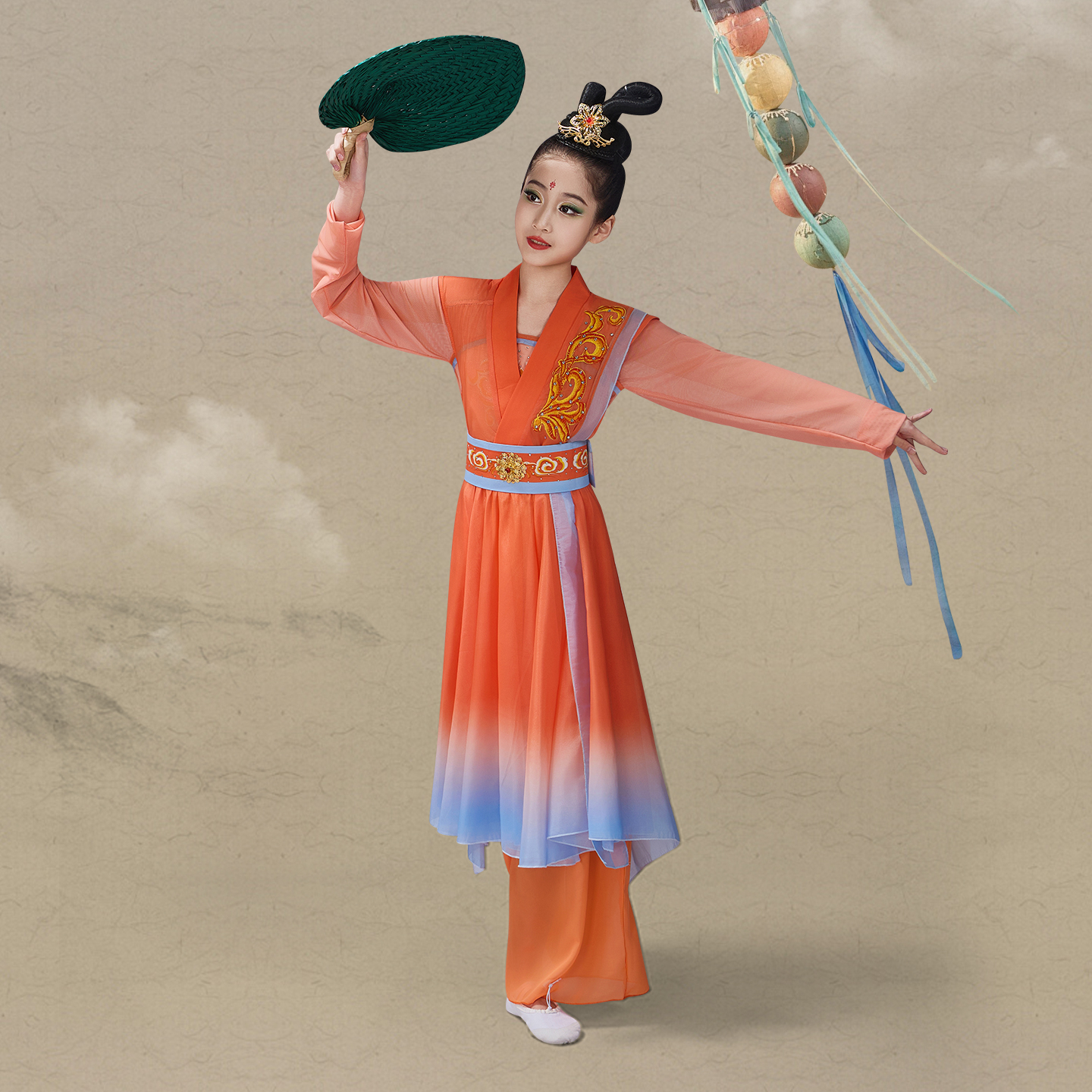 越女词舞蹈服装儿童中国古典舞服