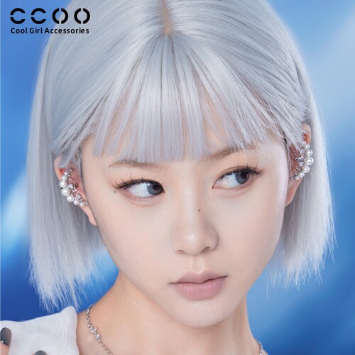 CCOO珍珠弯月耳骨夹无耳洞耳饰