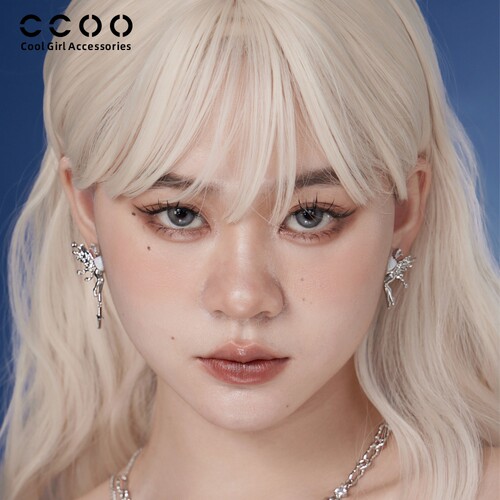 CCOO天然欧泊925银针小精灵耳钉