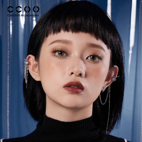 CCOO一体式耳线耳钉925银针