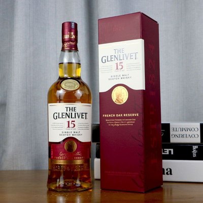 Glenlivet 洋酒格兰威特15年单一麦芽苏格兰威士忌 原装进口700ml