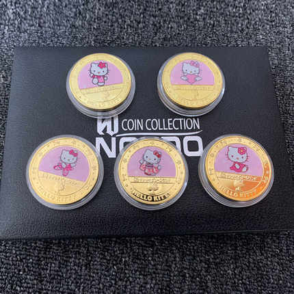 HelloKitty纪念币 凯蒂猫 动漫周边纪念硬币镀金币外国硬币金币