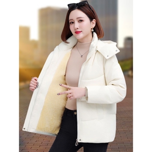 撤柜冬季短款羽绒服女士年新款爆款加绒加厚小个子中老年妈妈外套