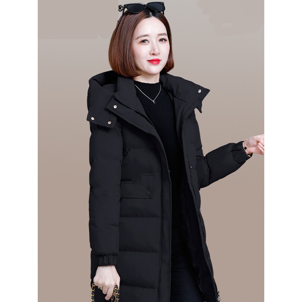 撤柜高品质中长款羽绒棉服女款新款冬季妈妈加厚棉衣女士棉袄外套